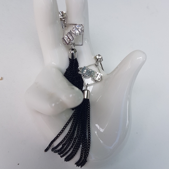 🖤⛓ Love Chains Earrings - Picture 3 of 5